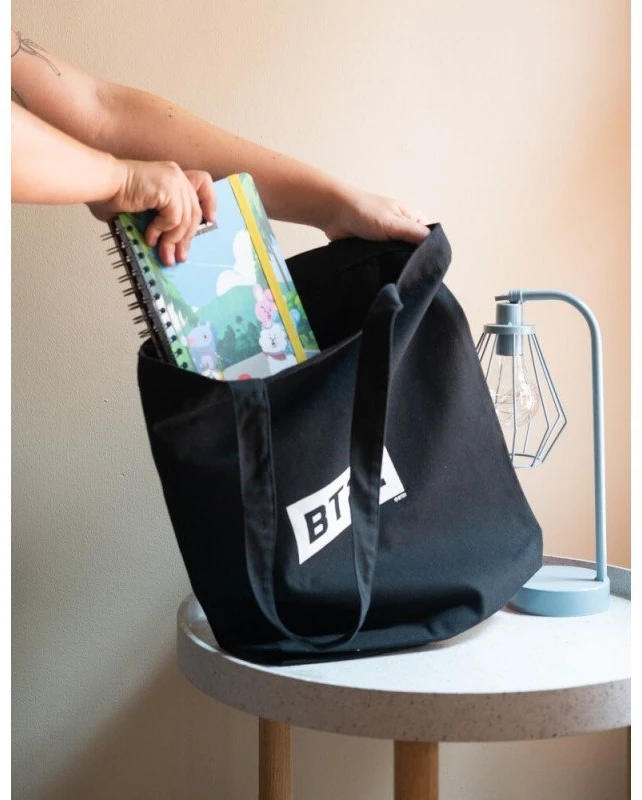 BT21 - Fabric shopping bag 28x40 cm (Juodas)