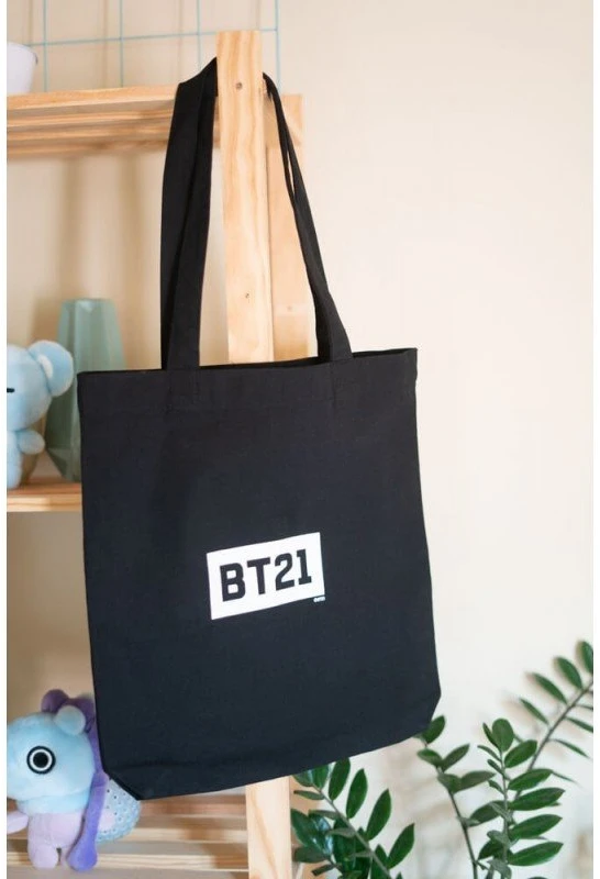 BT21 - Fabric shopping bag 28x40 cm (Juodas)