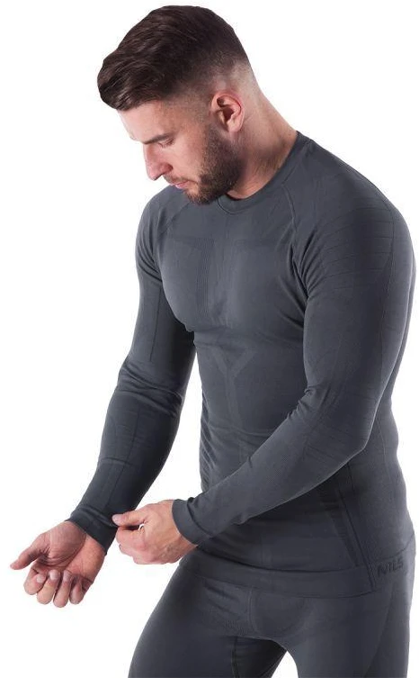 BTK0060 Vyriški pilki termoaktyvūs marškinėliai RAGNAR 2XL/3XL NILS