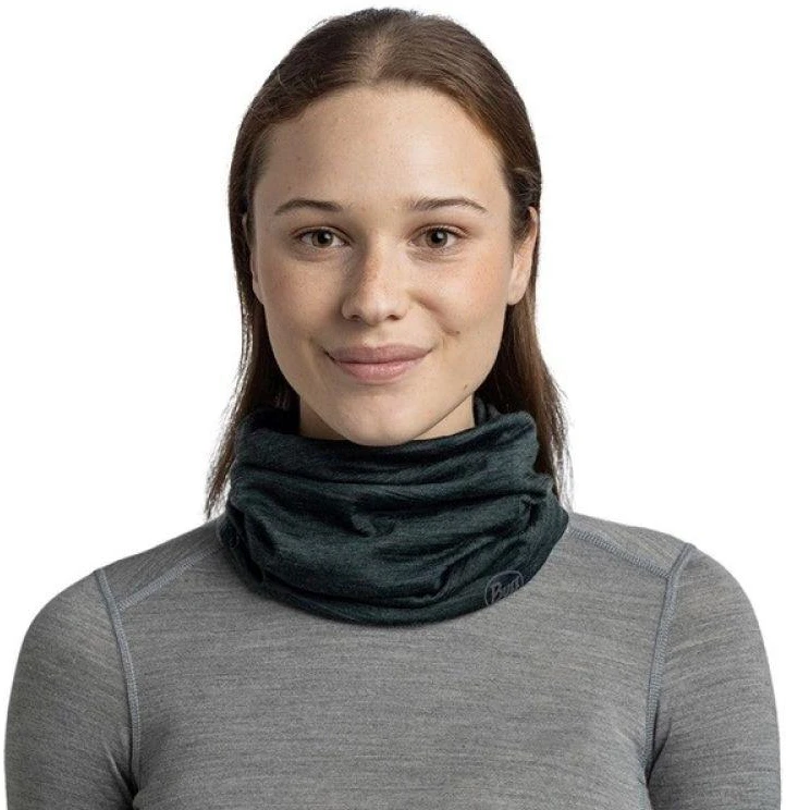 Priedai - Buff Lengvas Merino Vilnos Multifunkcinis Šalikas Žalias