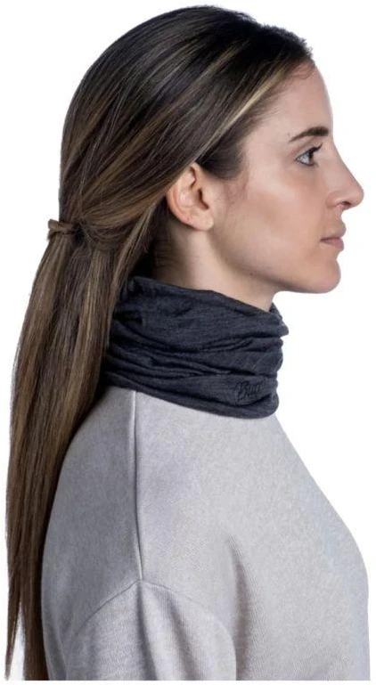 Kaklaskarė BUFF Lightweight Merino Wool Solid Pilkas