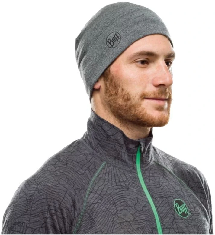 Buff vidutinio svorio merino vilnos kepurė - Pilkas