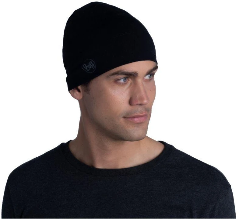BUFF MERINO MIDWEIGHT BEANIE SOLID Juodas Cap.