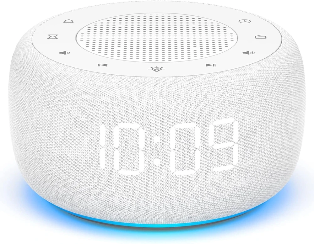 BUFFBEE skaitmeninis radijo žadintuvas su FM radiju, 7 spalvų naktine lempute, RS11