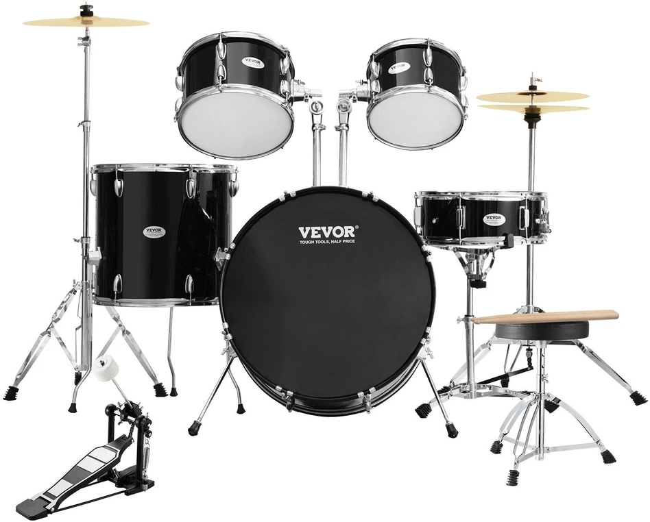 Vevor Suaugusiųjų 5 dalių būgnų komplektas 56 cm
