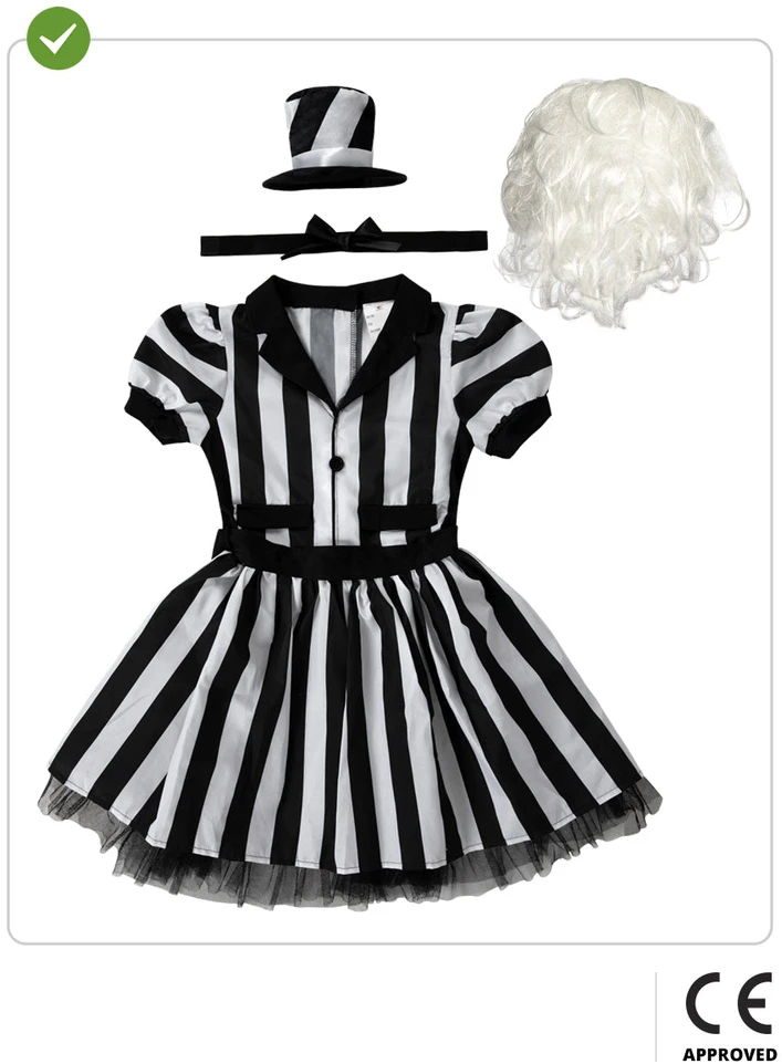 Bytldžiuso (Beetlejuice) kostiumas mergaitėms - „Vabalų sultys“ (Beetlejuice)