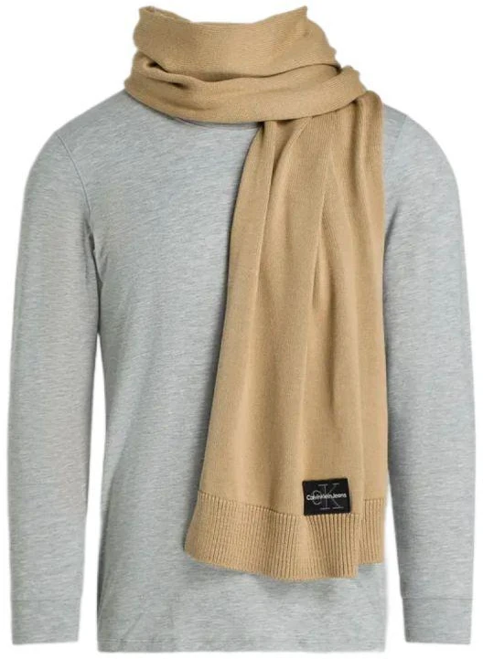 Calvin Klein CK Rudas Žieminis Šalikas su logotipu - LZ04D8081G-PF2