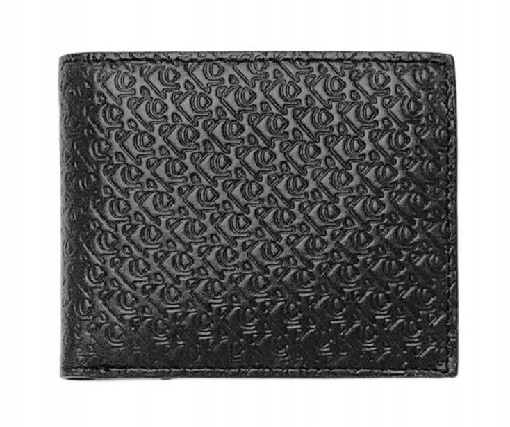 Calvin Klein CK Vyriška maža juoda odinė piniginė - LZ04G1066G-UB1