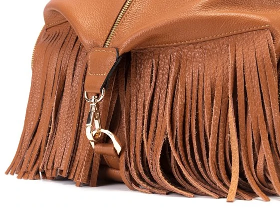 Camel spalvos natūralios odos kuprinė Let`s Go Boho Gregorio