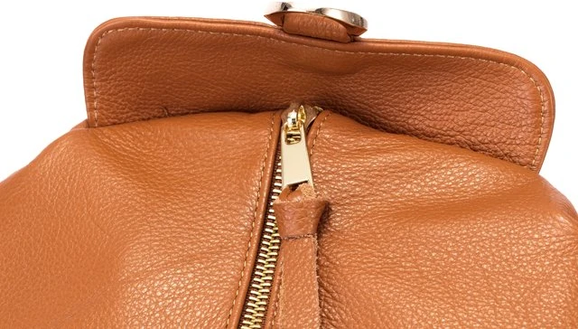 Camel spalvos natūralios odos kuprinė Let`s Go Boho Gregorio