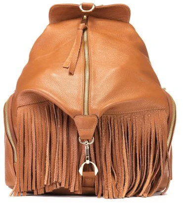 Camel spalvos natūralios odos kuprinė Let`s Go Boho Gregorio