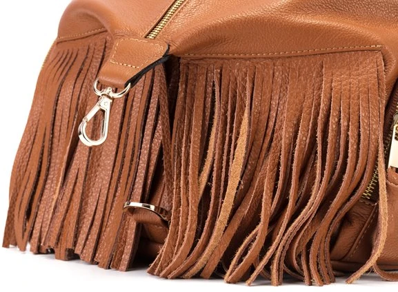Camel spalvos natūralios odos kuprinė Let`s Go Boho Gregorio
