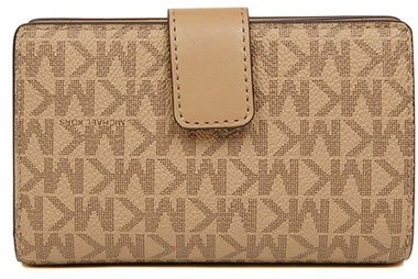 Camelowy portfel damski Michael Kors 35S6GTVF8B su brelokiem