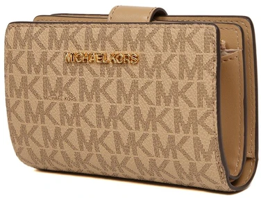 Camelowy portfel damski Michael Kors 35S6GTVF8B su brelokiem