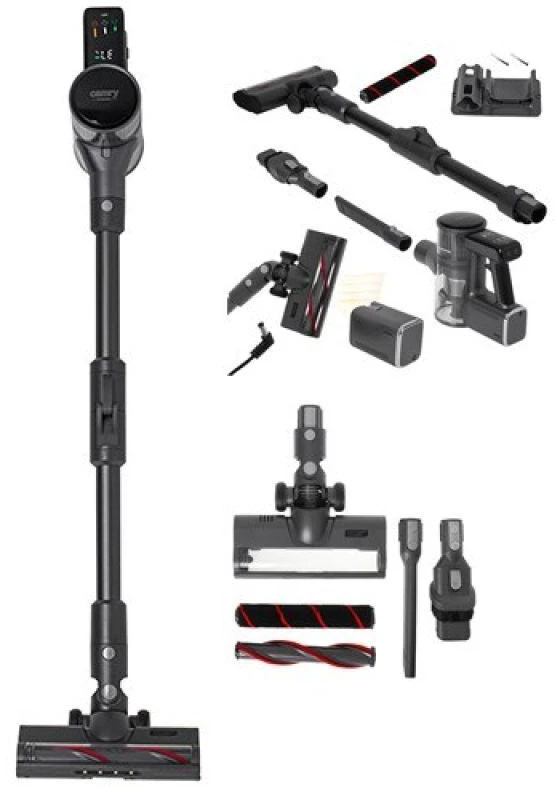 Camry CR 7063 vertikalus dulkių siurblys - PRO LED Juodas