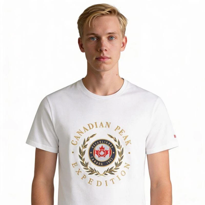 Canadian Peak JIGEREAK balti vyriški marškinėliai 254 (RBMSZ1232H/CP-BLANC)