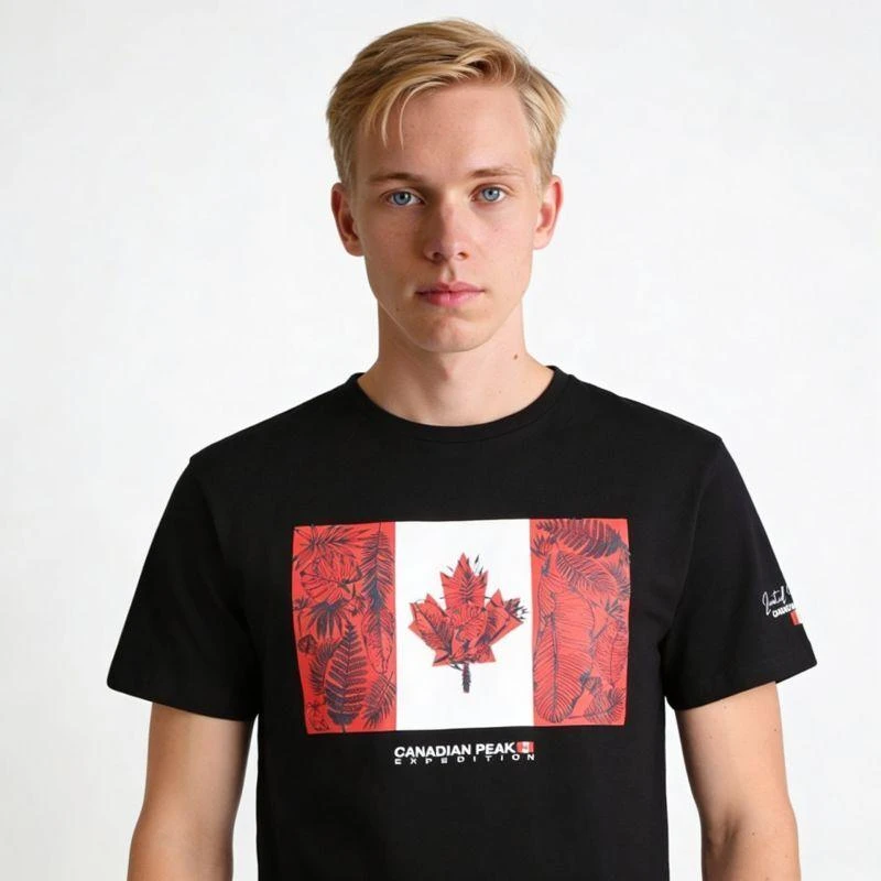 Canadian Peak JPALMEAK JUODI VYRIŠKI MARŠKINĖLIAI 233 (RBMSZ2052H/CP-NOIR)