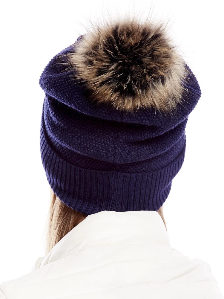 Kepurė Cap-AT-CZ-171701.37-tamsiai mėlyna