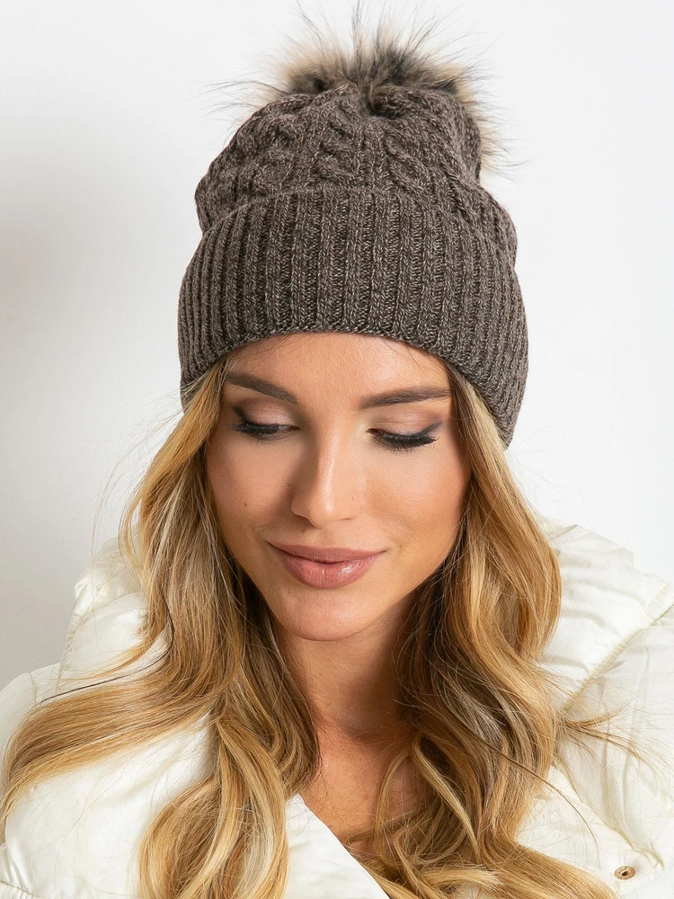 Kepurė Cap-AT-CZ-173501.44-tamsiai ruda