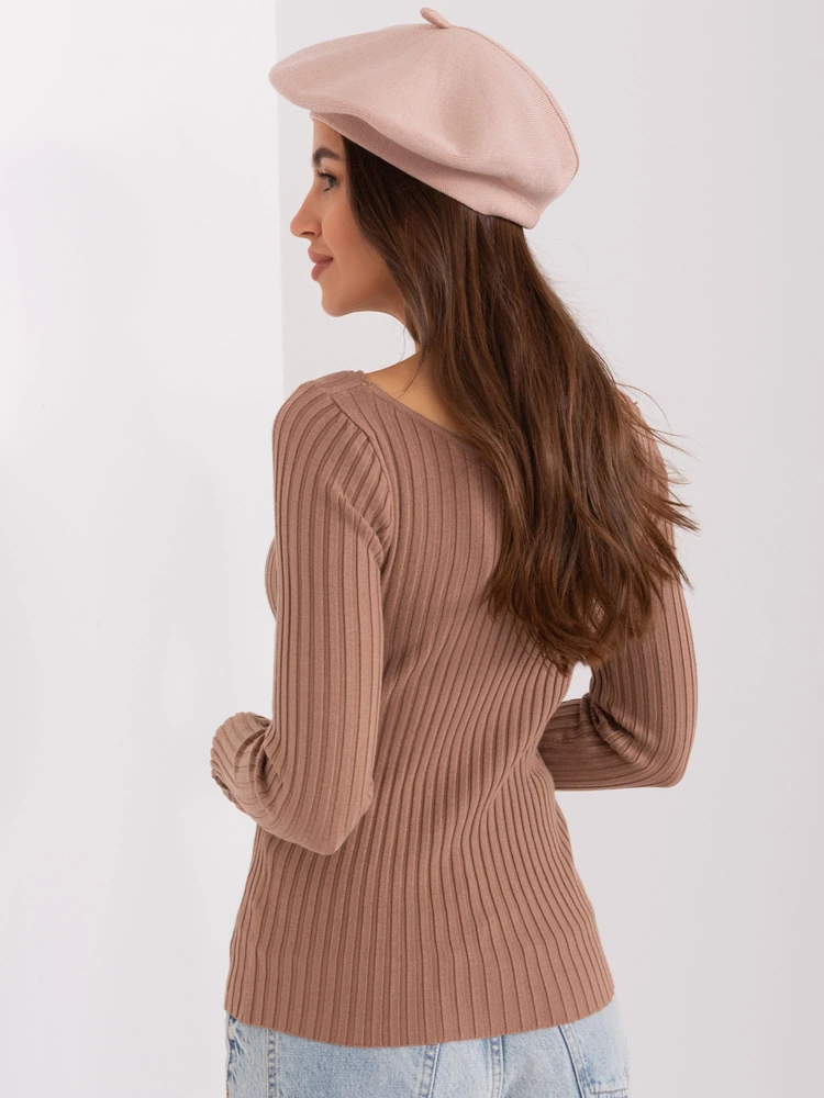 Kepurė Cap-AT-CZ-231305.82P-smėlio spalvos