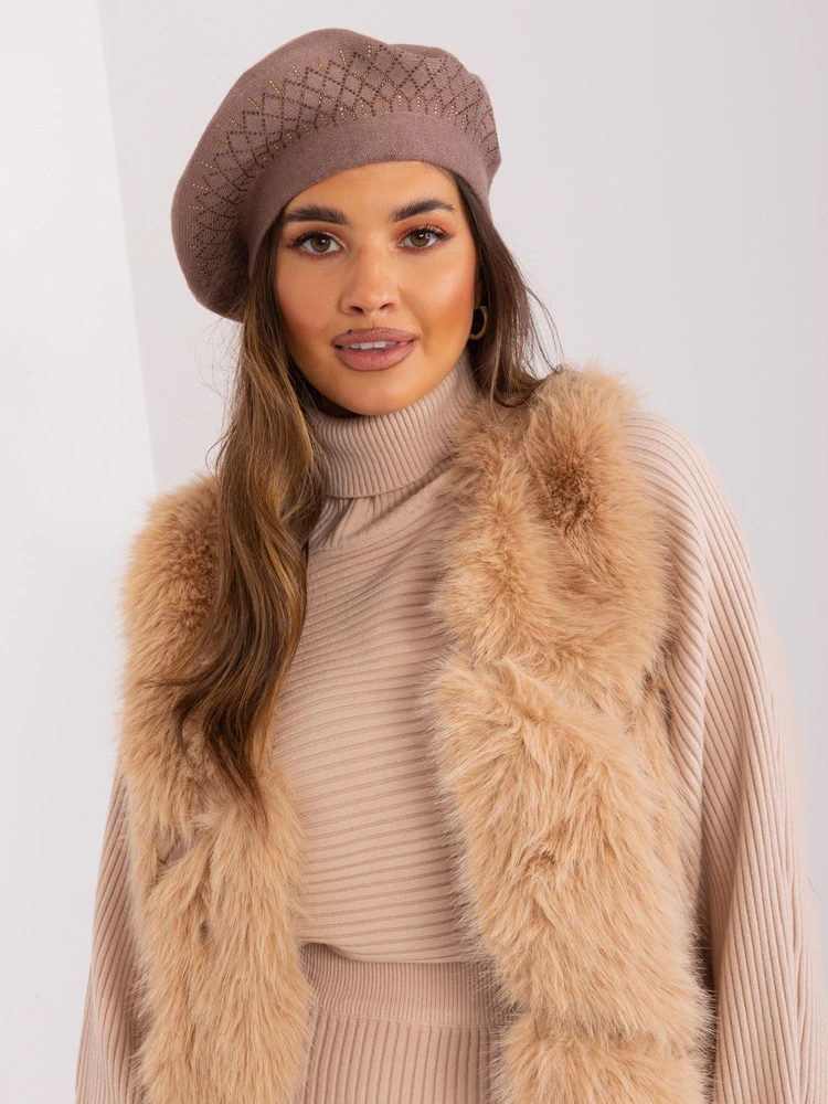 Kepurė Cap-AT-CZ-231605.21P-ruda