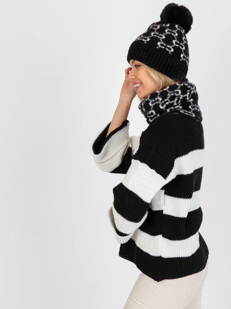 Kepurė Cap-AT-CZ-CM-319.41P-juoda ir balta