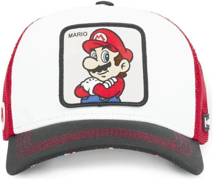Capslab Super Mario Bros „Trucker“ stiliaus kepurė su snapeliu – CL/SMB/1/MARB