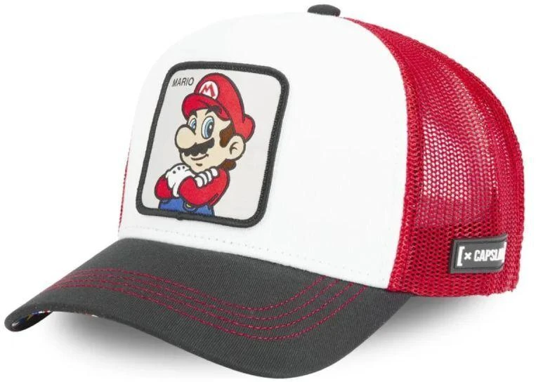 Capslab Super Mario Bros „Trucker“ stiliaus kepurė su snapeliu – CL/SMB/1/MARB