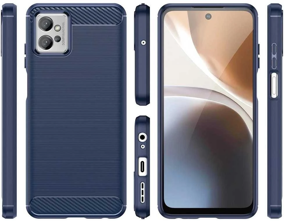 Hurtel Carbon dėklas skirtas Realme C35, juodas