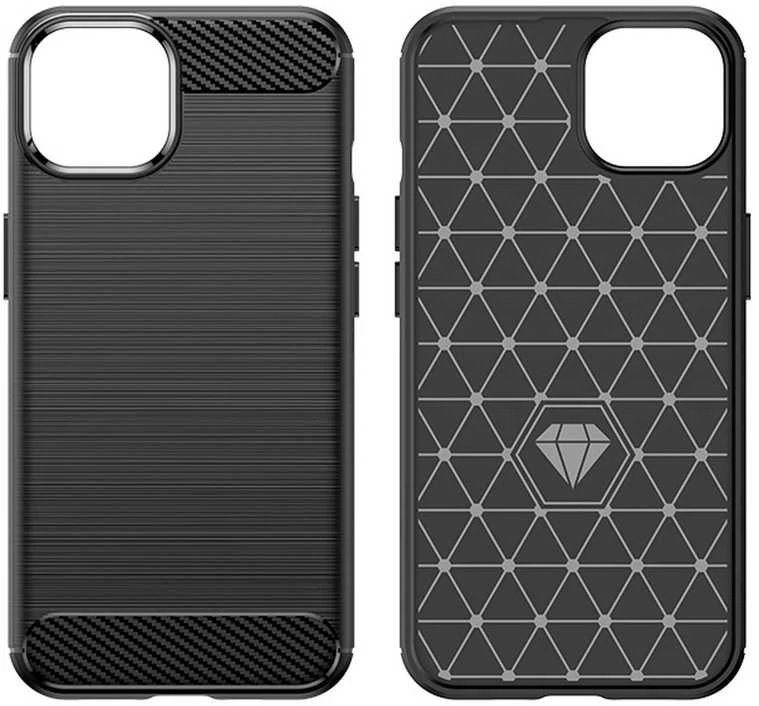 Hurtel Carbon dėklas skirtas iPhone 14, mėlynas