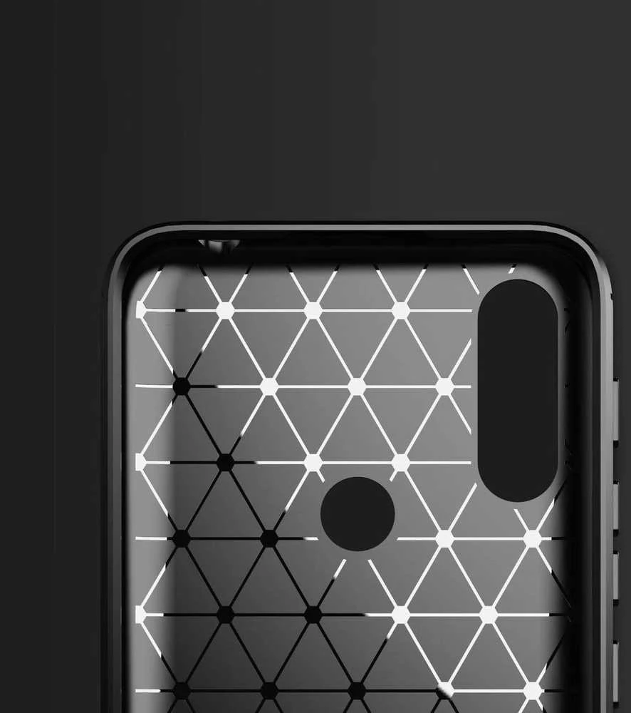 Hurtel Carbon dėklas skirtas Motorola Moto E7i Power, juodas