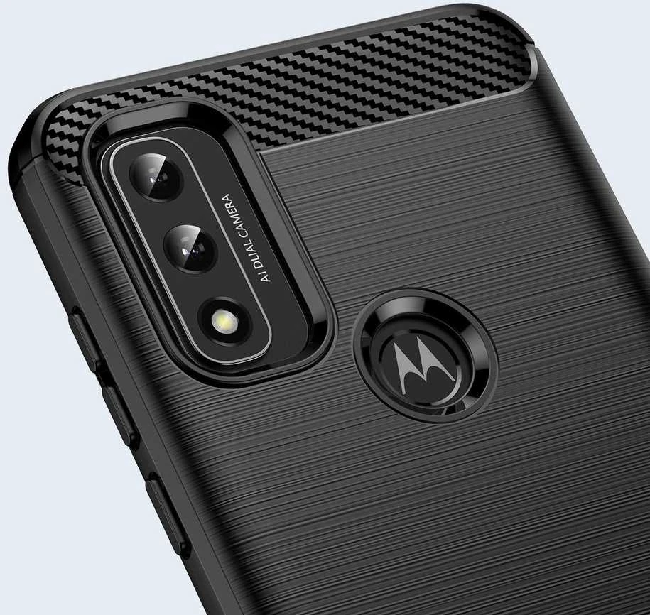 Hurtel Carbon dėklas skirtas Motorola Moto G Play 2022, juodas