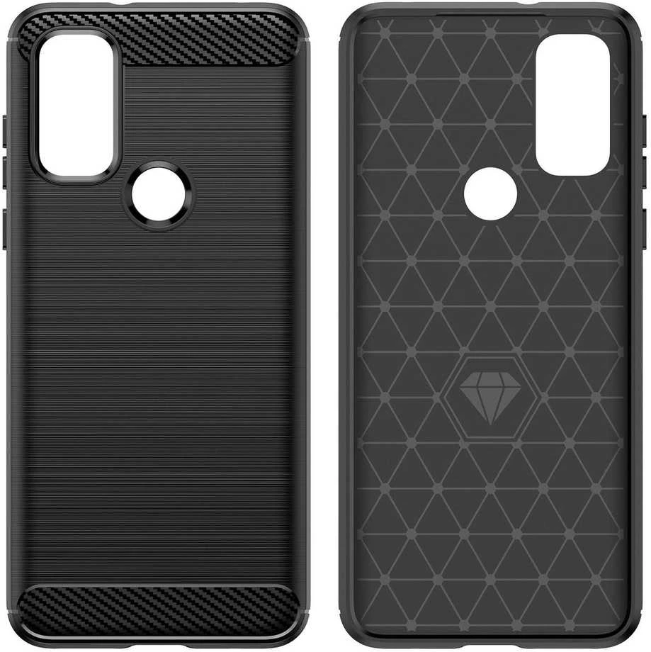 Hurtel Carbon dėklas skirtas Motorola Moto G Play 2022, juodas