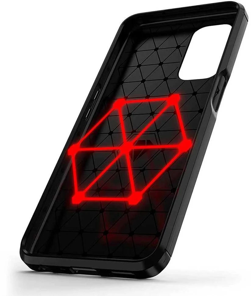 Hurtel Carbon dėklas skirtas OnePlus Nord N200 5G, juodas