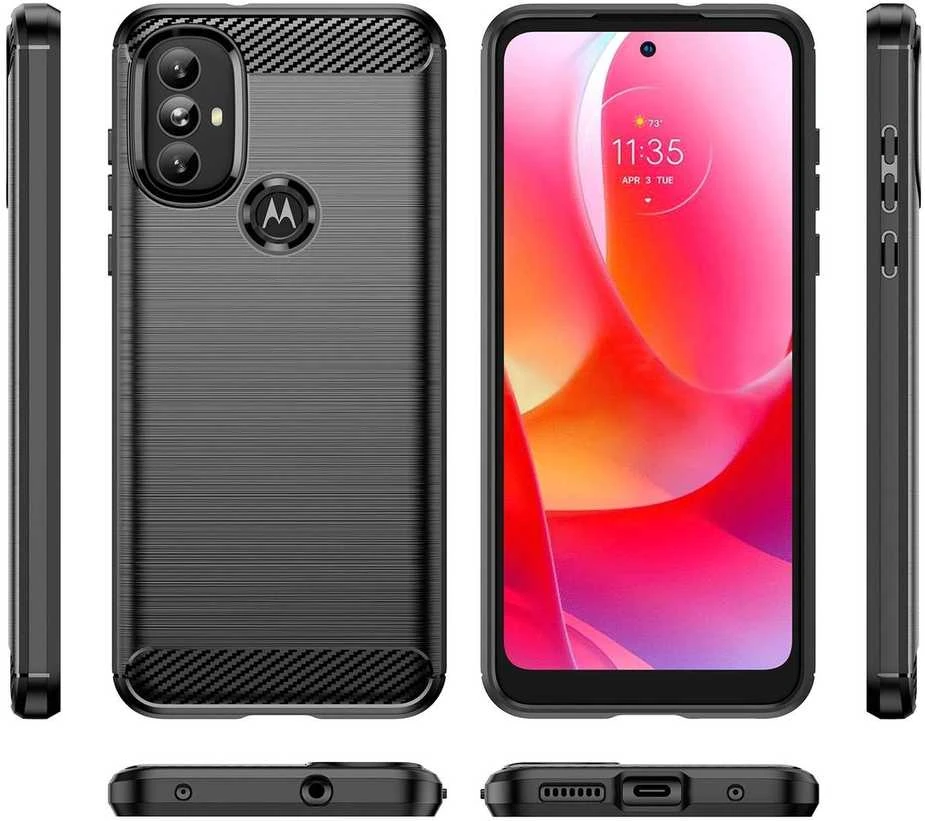 Hurtel Carbon dėklas skirtas Motorola Moto G Power 2022, juodas