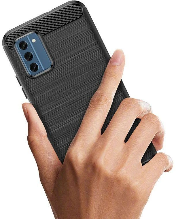 Hurtel Carbon Silikoninis Nokia C300 – dėklas telefonui juodos spalvos