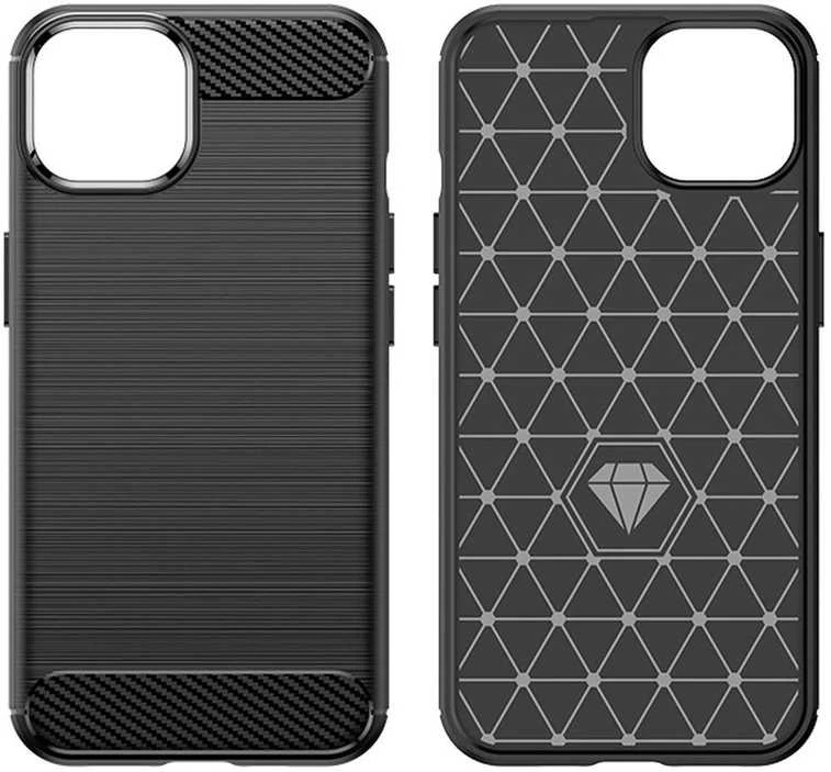 Hurtel Carbon dėklas skirtas iPhone 14 Plus, mėlynas