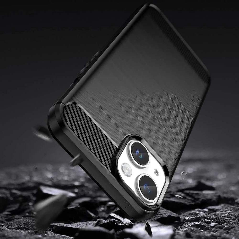 Hurtel Carbon dėklas skirtas iPhone 14 Plus, juodas