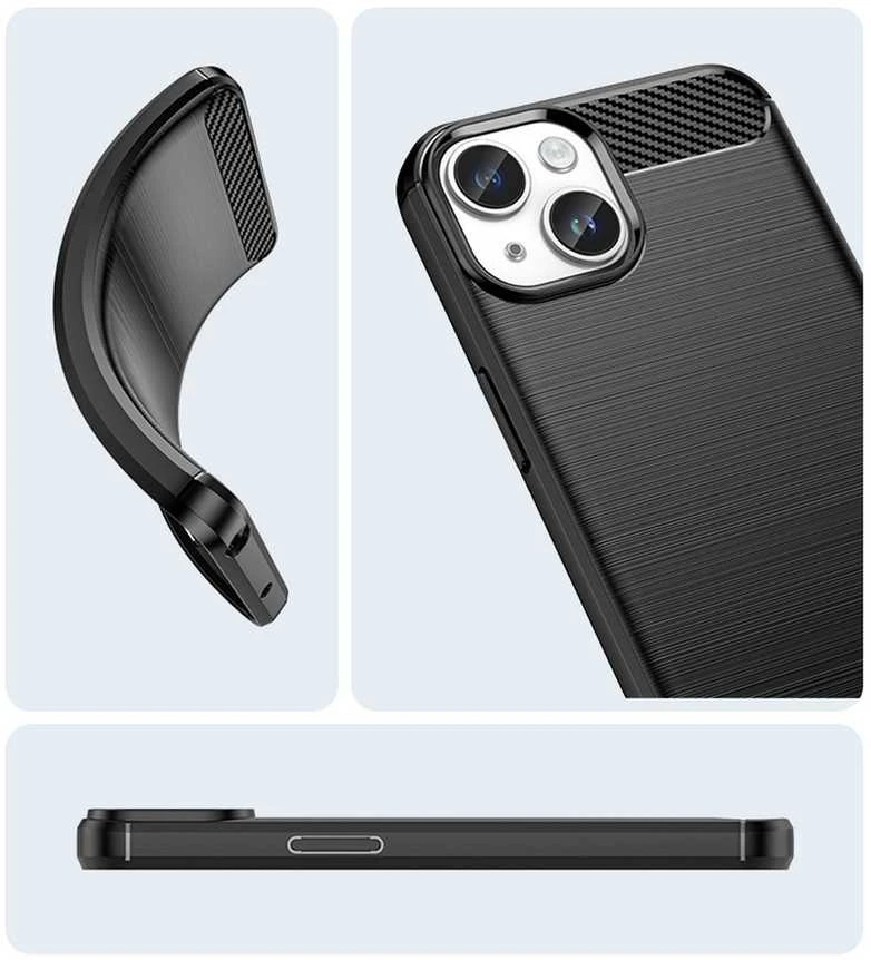 Hurtel Carbon dėklas skirtas iPhone 14 Plus, juodas