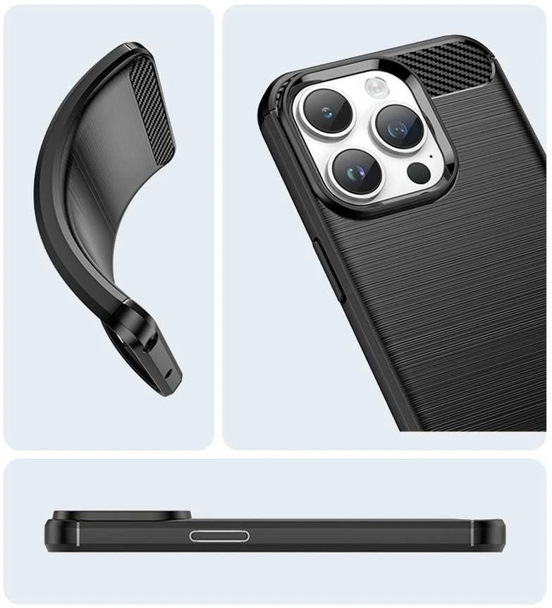 Hurtel Carbon dėklas skirtas iPhone 14 Pro Max, mėlynas