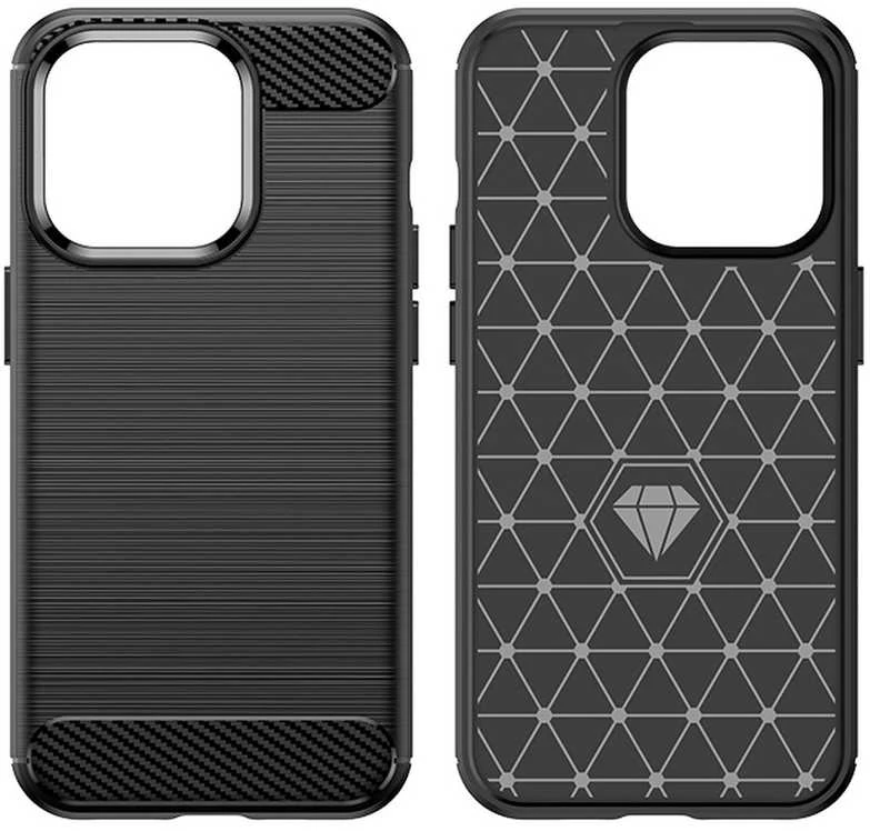 Hurtel Carbon dėklas skirtas iPhone 14 Pro Max, mėlynas