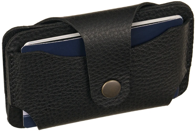 Card Holder Dėklas na karty Canaletto ze skóry juoda E9825s246