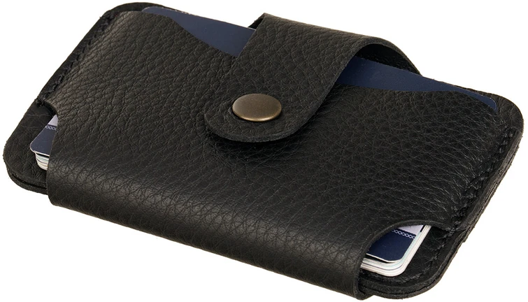 Card Holder Dėklas na karty Canaletto ze skóry juoda E9825s246