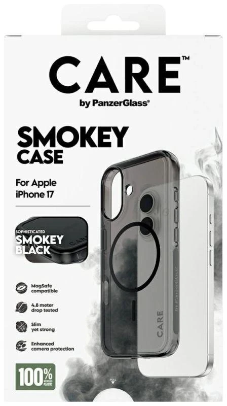 Panzer Glass CARE by PanzerGlass Aukščiausios klasės miesto tyrinėtojo dėklas su juodu MagSafe, skirtas iPhone 17 - Juodas