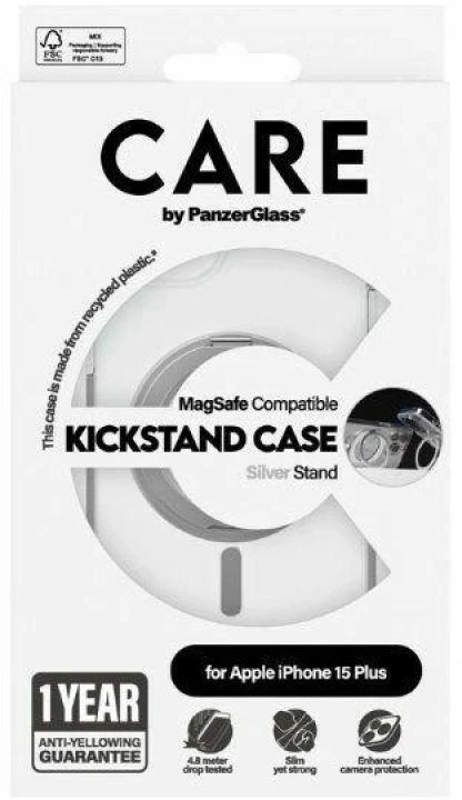 Panzer Glass PanzerGlass Kickstand MagSafe Apple iPhone 15 Plus - sidabrinis