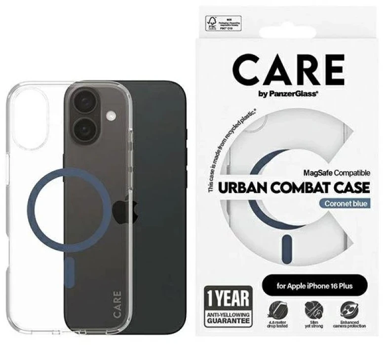 Panzer Glass CARE by PanzerGlass Flagship Apple iPhone 16 Plus 6.7" dėklas telefonui mėlynos spalvos MagSafe 1367