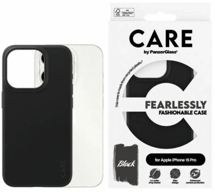 Panzer Glass CARE by PanzerGlass Fearlessly Fashionable Apple iPhone 15 Pro - dėklas telefonui juodos spalvos