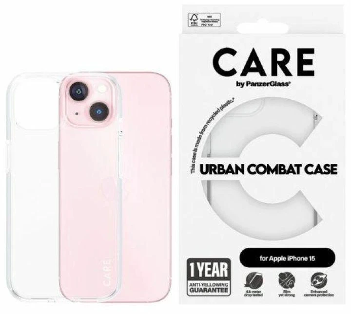 Panzer Glass CARE by PanzerGlass Urban Combat Apple iPhone 15 - dėklas telefonui skaidrus