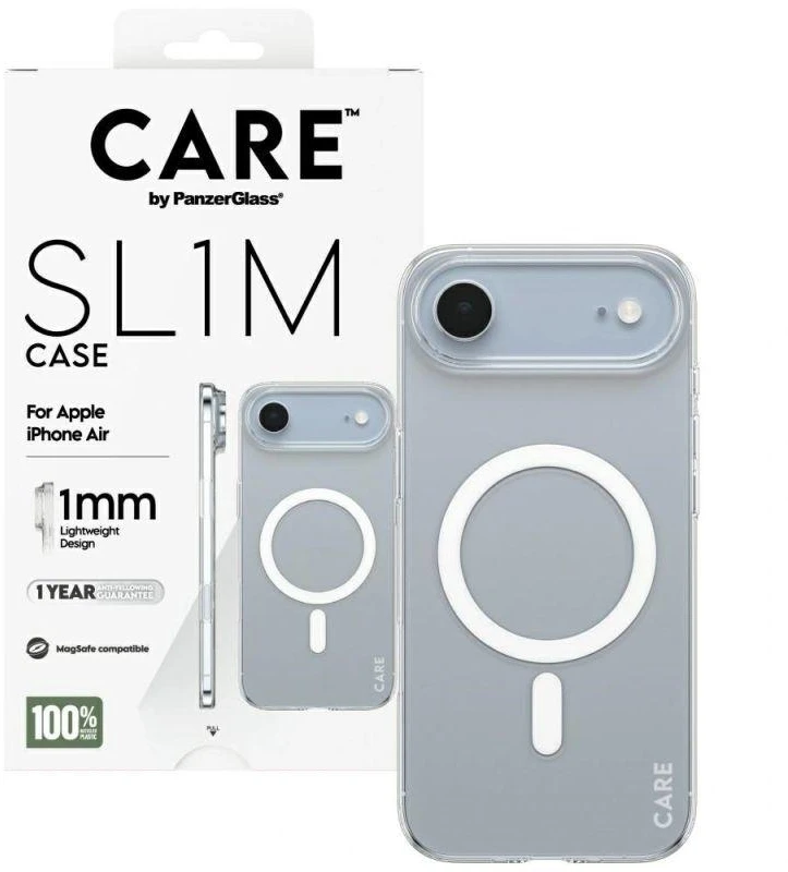 Panzer Glass CARE by PanzerGlass SL1M MagSafe dėklas skirtas iPhone Air - Skaidrus