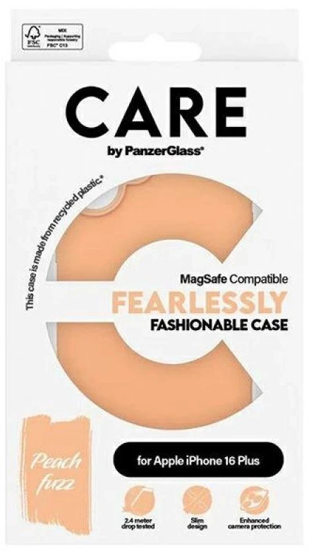 Dėklas Panzer Glass CARE by PanzerGlass Fashion Apple iPhone 16 Plus 6.7" Peachy MagSafe 1391